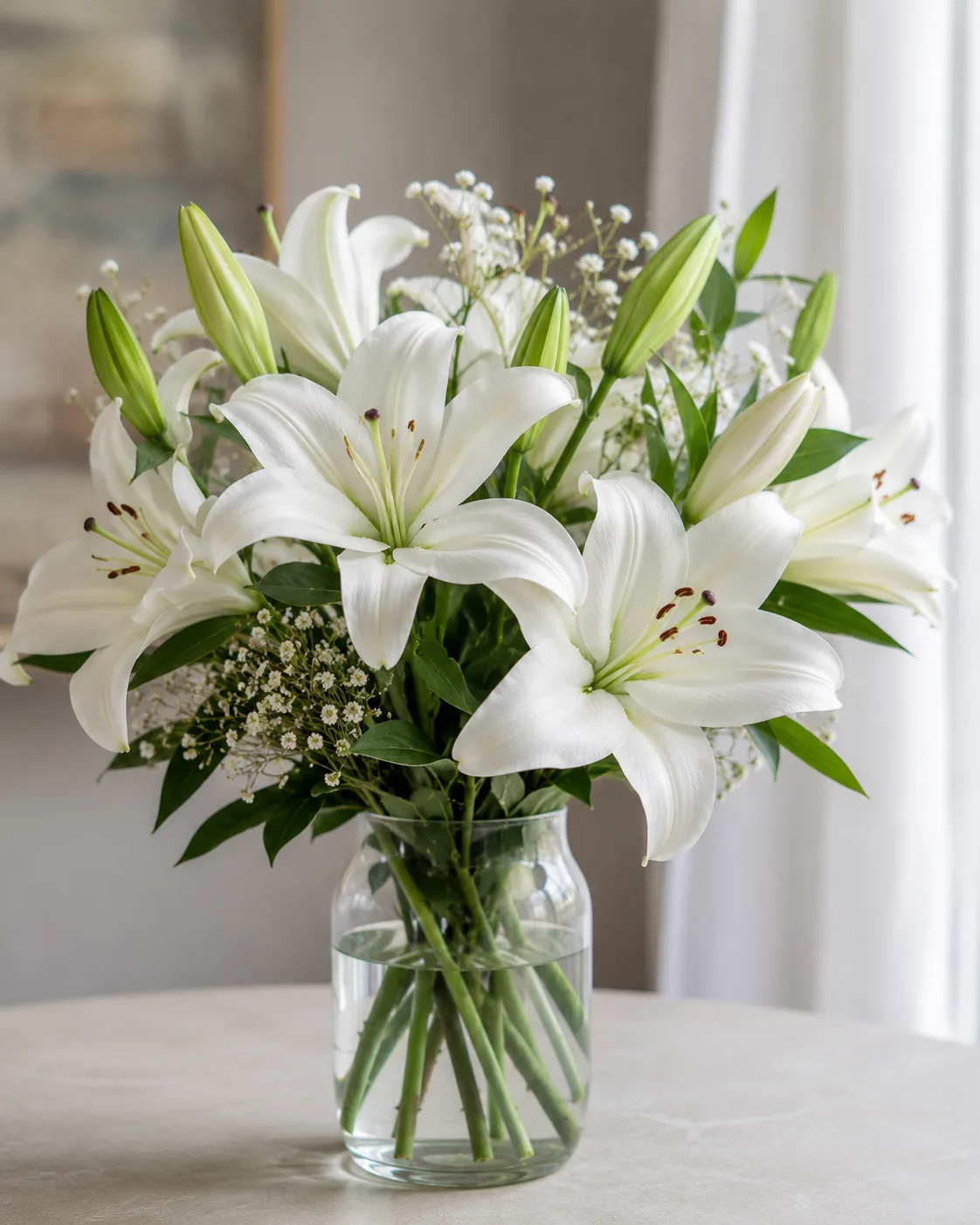 Classic White Lilies